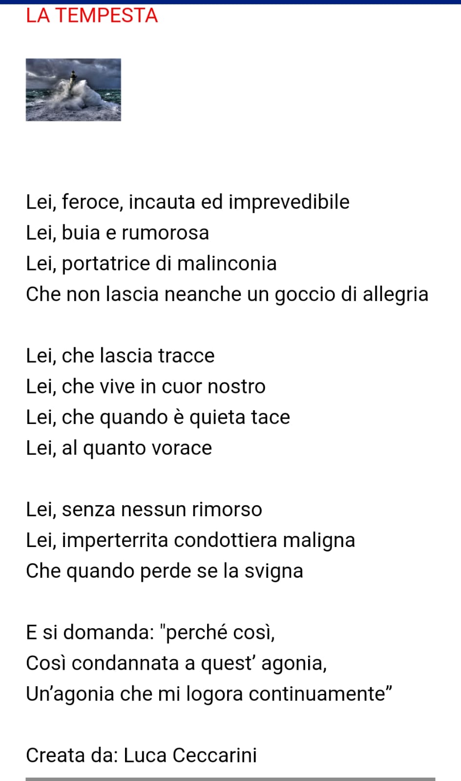 Luca poesia